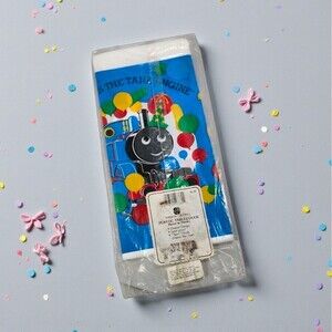 Vintage 1991 Thomas the Tank Engine Tablecloth Rare Black Face American Greeting